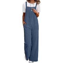 Happy Sailed Womens Corduroy Overalls Winter Fall Casual Sleeveless Adjustable Strap Wide Leg Long Pants Rompers