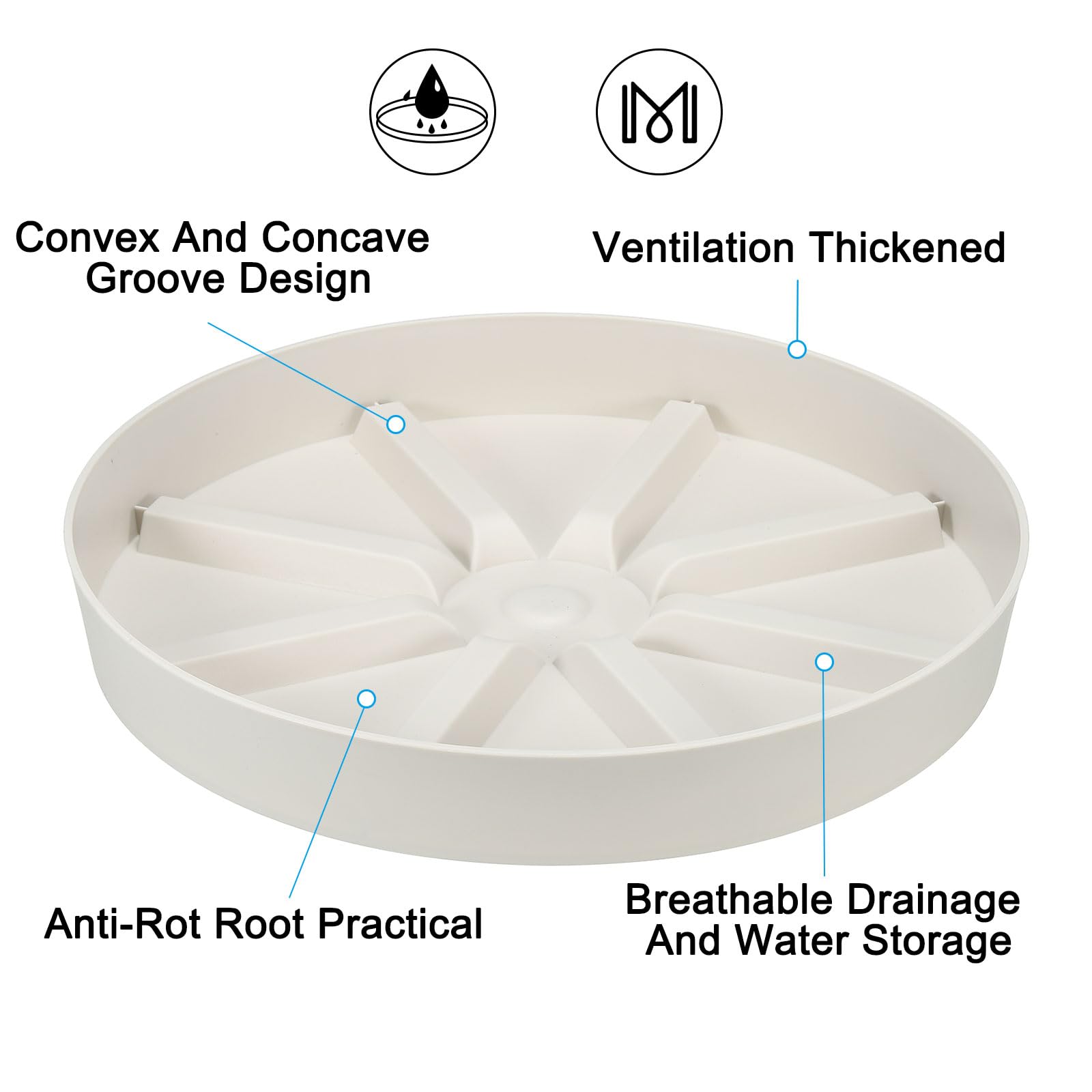 PATIKIL 11.8 Inch Plant Saucers Tray - Image 4