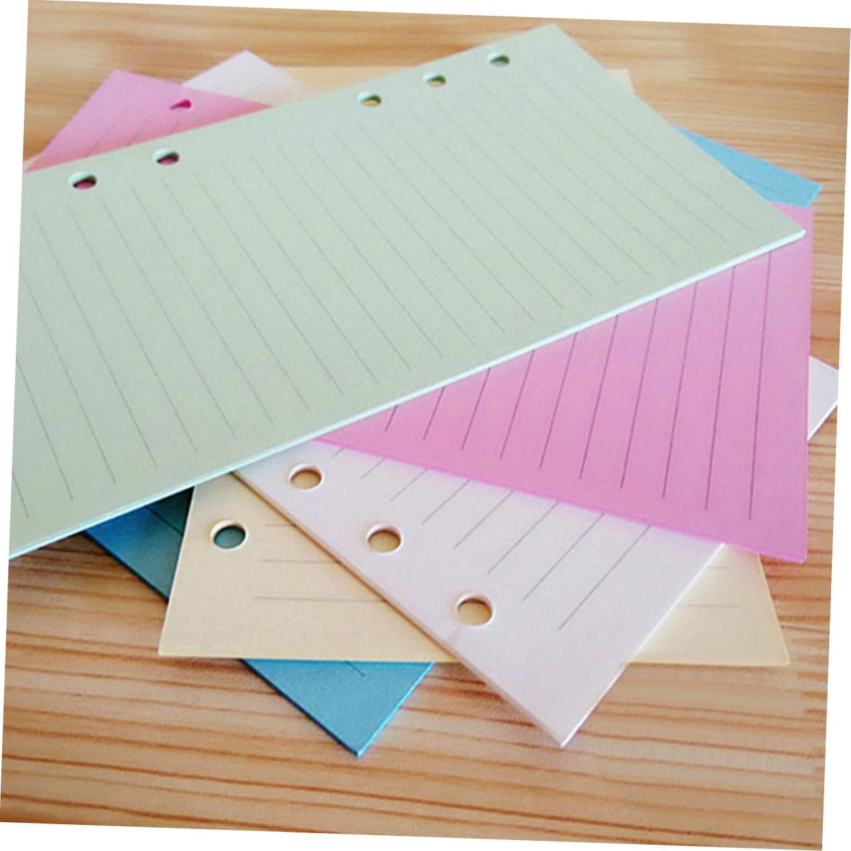 300 Piezas Recambio Papel Perforado Cuaderno de Anillas de Colores Recambios Extraíbles para Notas Planificación y Diario Kit