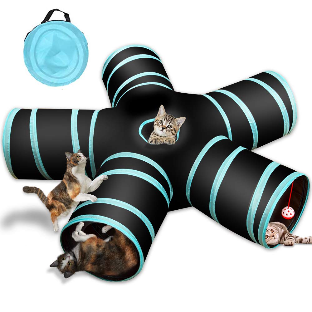 Tunnel pour chat, jouet pour chien, tunnel de jeu 5 voies pour chat, chiot, chaton, lapin