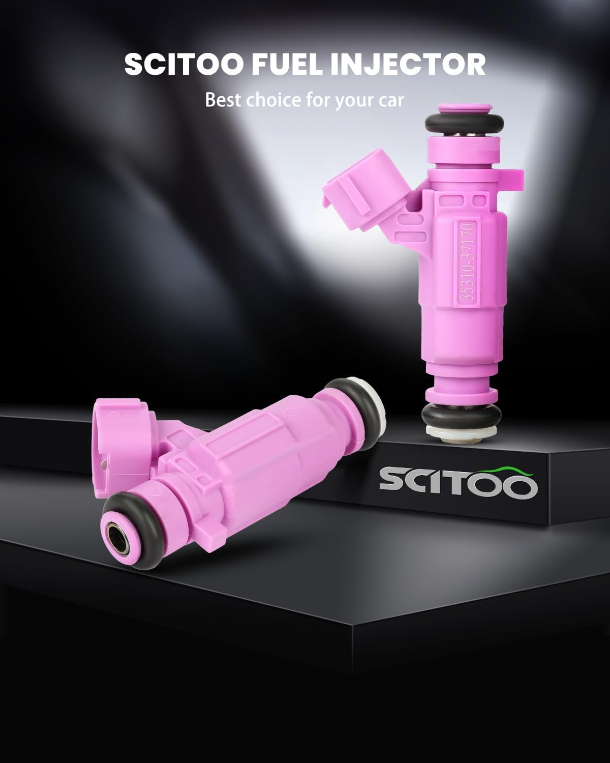 4 Holes SCITOO Fuel Injectors Fit for 2006-2011 for Hyundai for Accent 1.6L, 2009-2011 for Kia for Rio 1.6L, 2009-2011 for Kia for Rio5 FJ989,3531037170 4Pcs