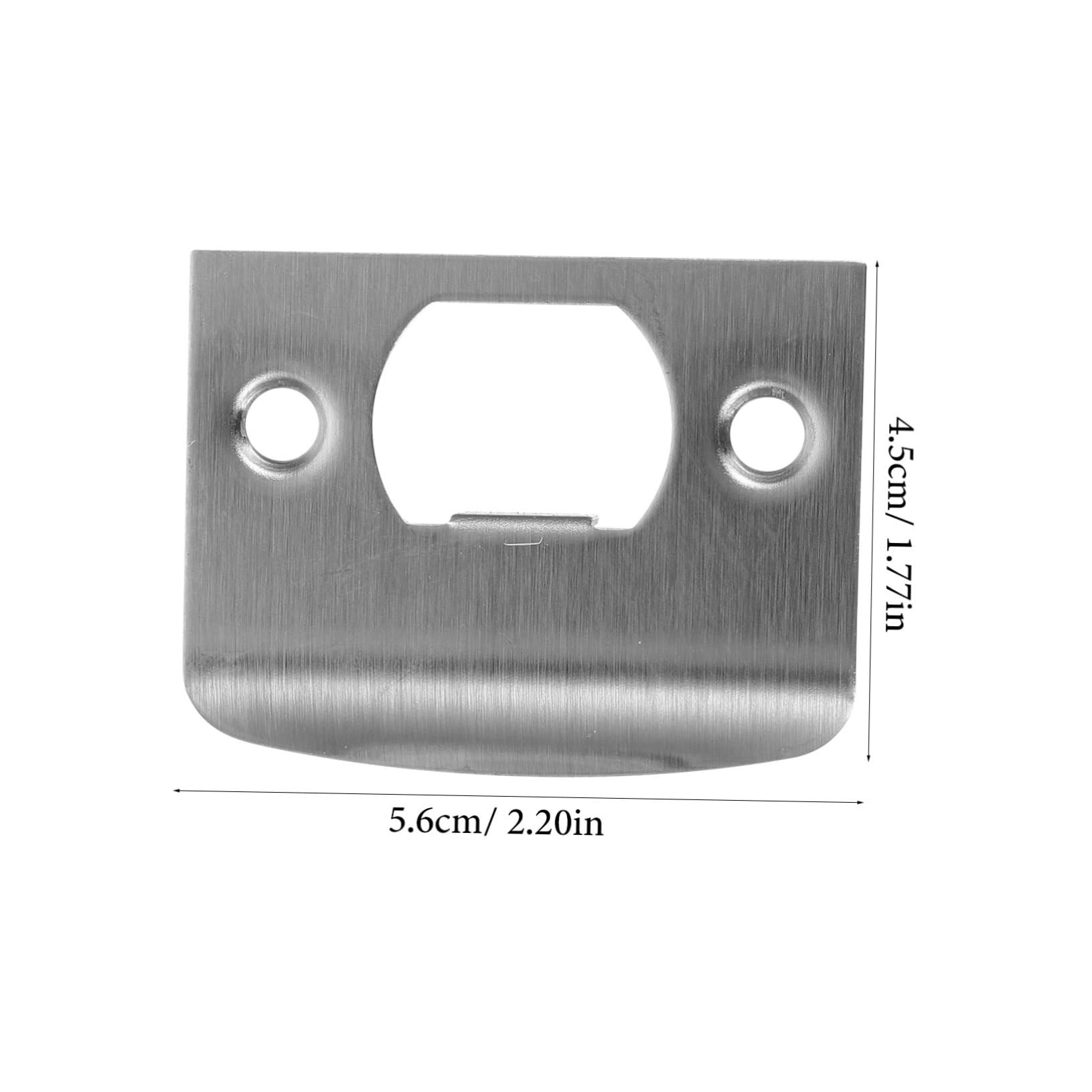 Operitacx 20 Ensembles Guide De Serrure De Porte Intérieur Loquet De Remplacement Plaque Pour Gâche De Pêne Dormant Assiettes Verrou Porte Renfort De Porte Acier Inoxydable Silver