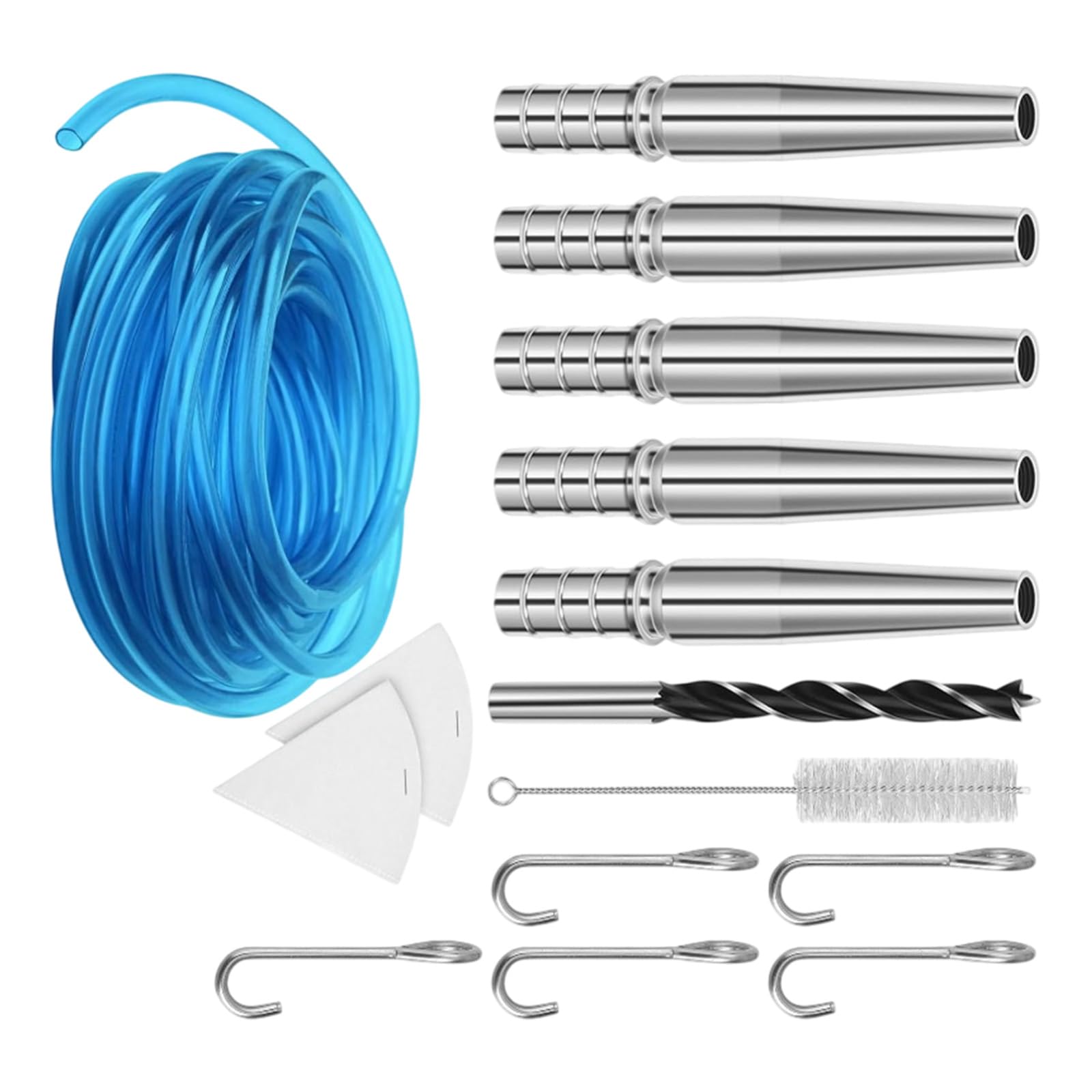 Jiapika A Backyard Tree Tapping Set For Maple Sap, Stainless Steel Spiles With Hose-Ready Manual Design For Spring Use Outdoors Tree Sap Tapping Supplies Maple Syrup Collection Spile Stainless Steel Backyard