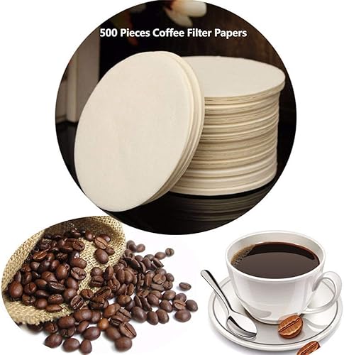 Filtros de café, filtro de café de repuesto universal para AeroPress, compatible con cafetera, filtros de papel redondos sin blanquear, marrón