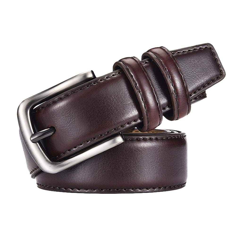 QitunC Mens Belt Reversible Adjustable Anti-Scratch Pin Buckle Jeans Casual Formal Retro Belts