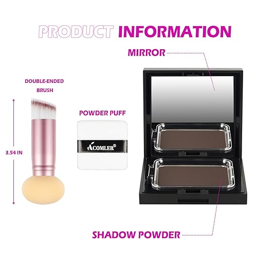 Miniatura 4 de Acomler Polvo de retoque de raíz, polvo de línea capilar para cabello fino, color de cabello para retoque de raíz, cobertura de cabello gris para