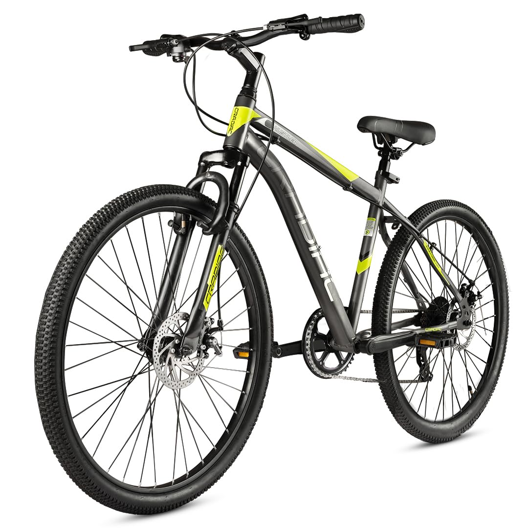 CRADIAC - Hustler X7 MTB 7 Gear Cycle for Boys & Adults | 29 Inch Cycle for Men | 7 Speed Mountain Bike with Disc Brake & Front Suspension | 15+ Years | 5.8FT+-image-30