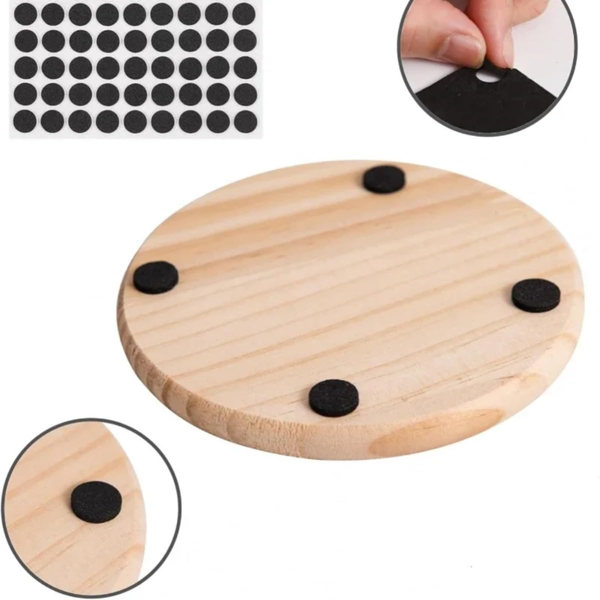 Posavasos de madera personalizados, posavasos de madera grabados, posavasos de madera personalizados para bebidas, posavasos personalizados (50 unidades, redondos)