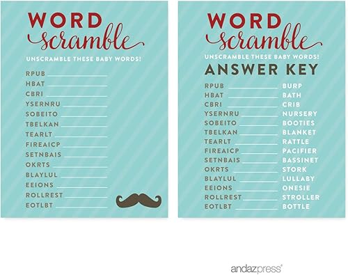 Miniatura 4 de Andaz Press Lil Man - Colección de baby shower, juegos, actividades, decoraciones, deseos para tarjetas de bebé, paquete de 20