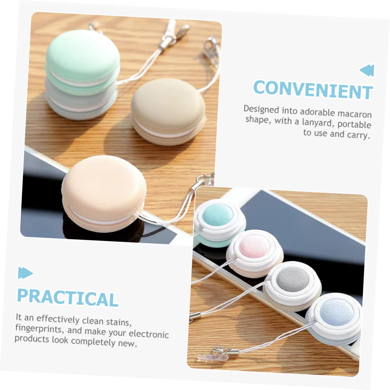 Healvian 40piezas Limpiadores De Pantalla Portátiles Paquete De De Limpieza Para Gafas y Lentes Diseño De Macarón Para Pantallas De Móvil y Cámaras