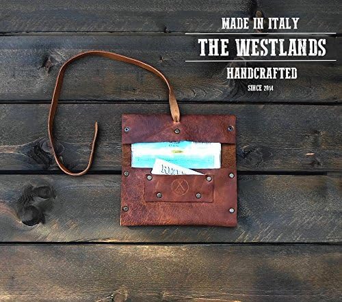 Handmade Pouch American Spirit Port Tobacco The Westlands Handmade full grain Leather Made in Italy with map cases matches Tabac cigarettes Mexican Rolling