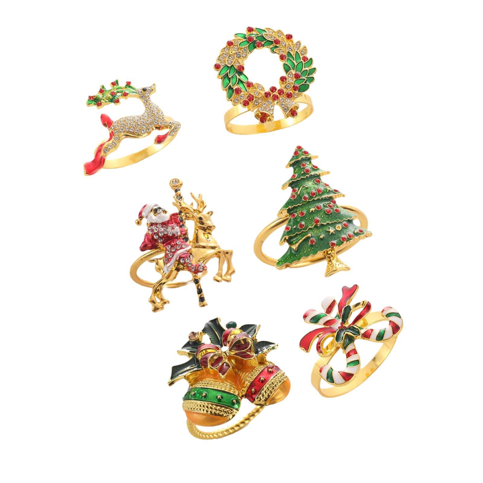 Metal Napkin Holders Christmas Reindeer Table Accessories for Holiday Dinner Party Setting Tableware Decoration Metal Napkin Holders for Christmas