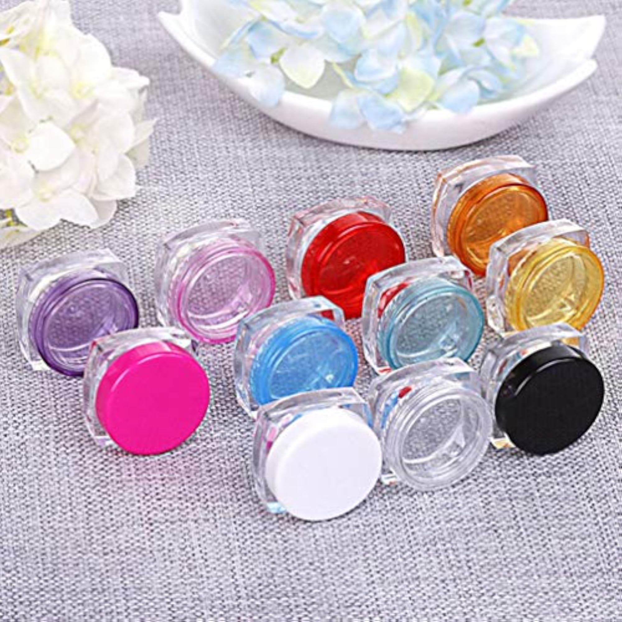 50pcs Square Makeup Travel Containers with Lids