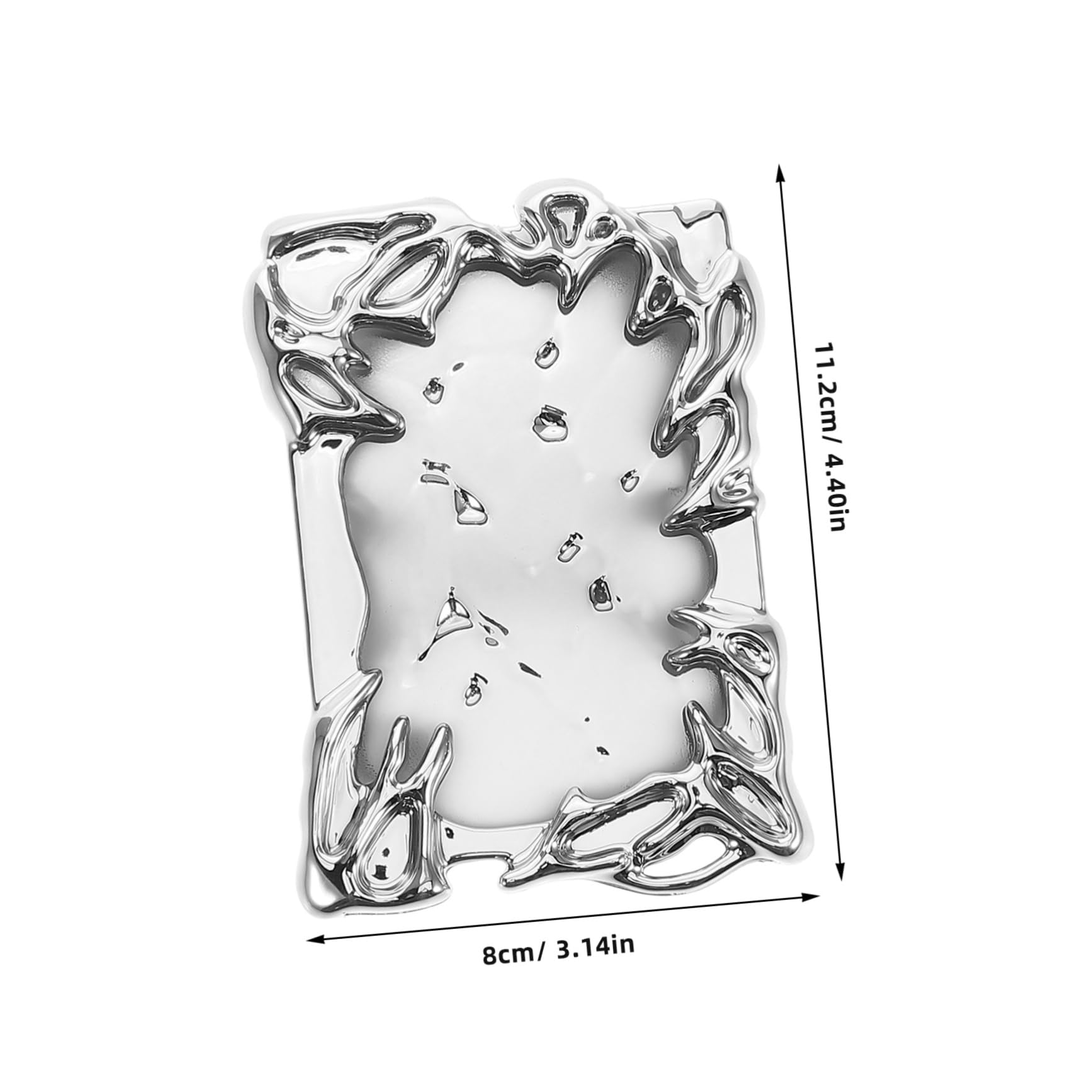 Unomor Photo Frame Keychain Electroplated Plastic Badge Holder Student Card Case Versatile Keyring for Boys and Girls