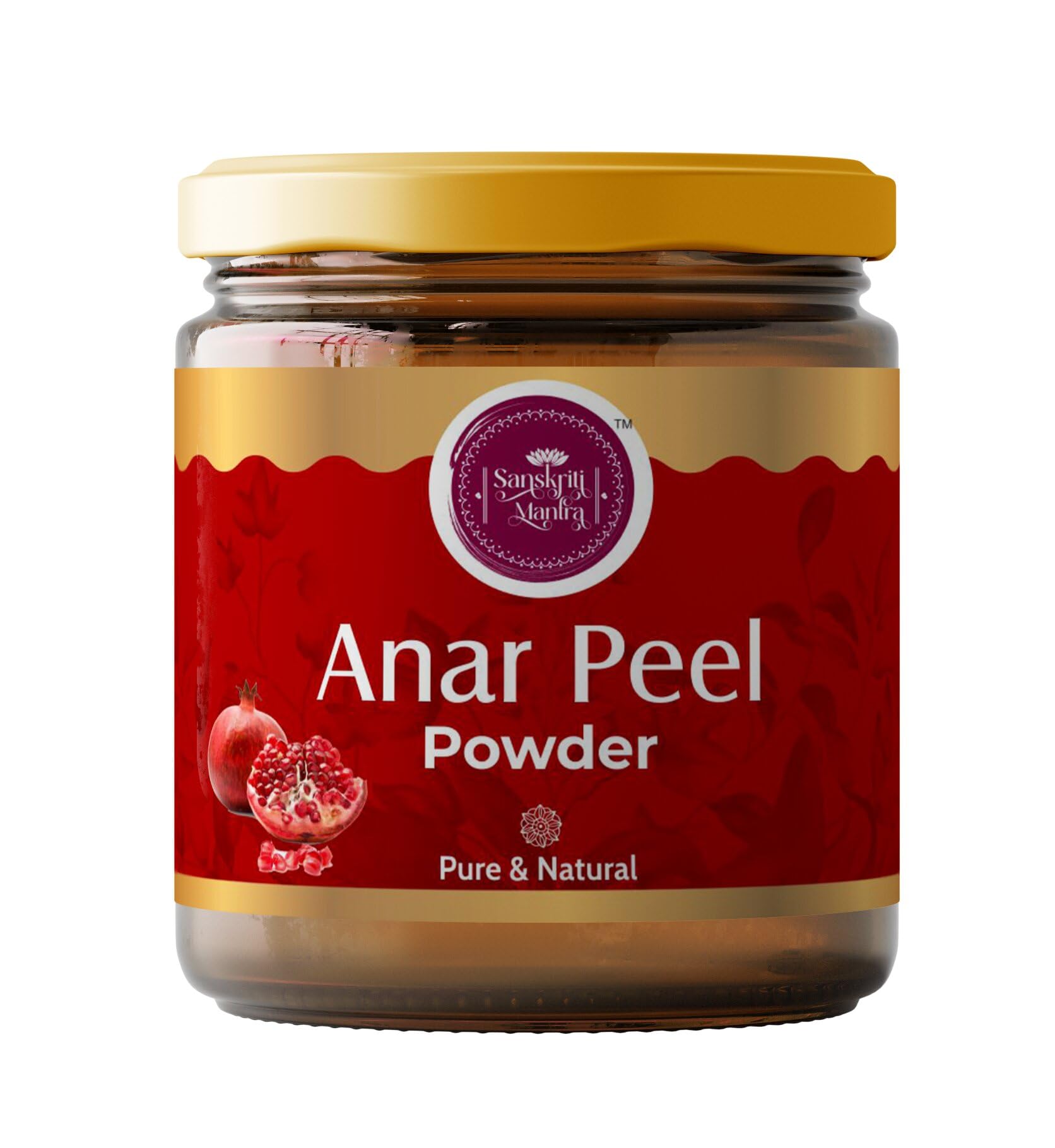 Anar Peel Powder | 100 Gm | (Pomegranate) for Face Pack Skin Brightening Skin Care Routine | Herbal Powder for Face Pack & Beauty Care Routine | Herbal Skin Care