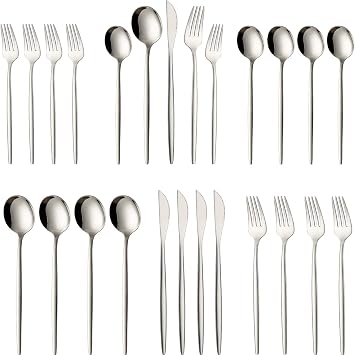 Silverware Set of 20 Stainless Steel Flatware Set Service for 4 Kitchen Utensils Cutlery Set for Home Kitchen Restaurant