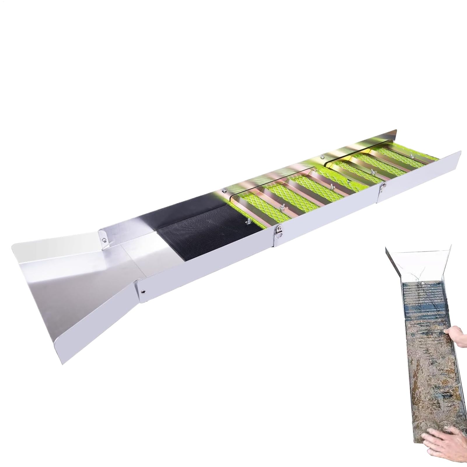 Kit Lavaggio Oro Set Completo 1 Attrezzi Estrazione e Raccolta | Set Lavaggio Oro Attrezzatura Scavo e Caccia Rocce per Principianti Appassionati Adulti Outdoor Avventura