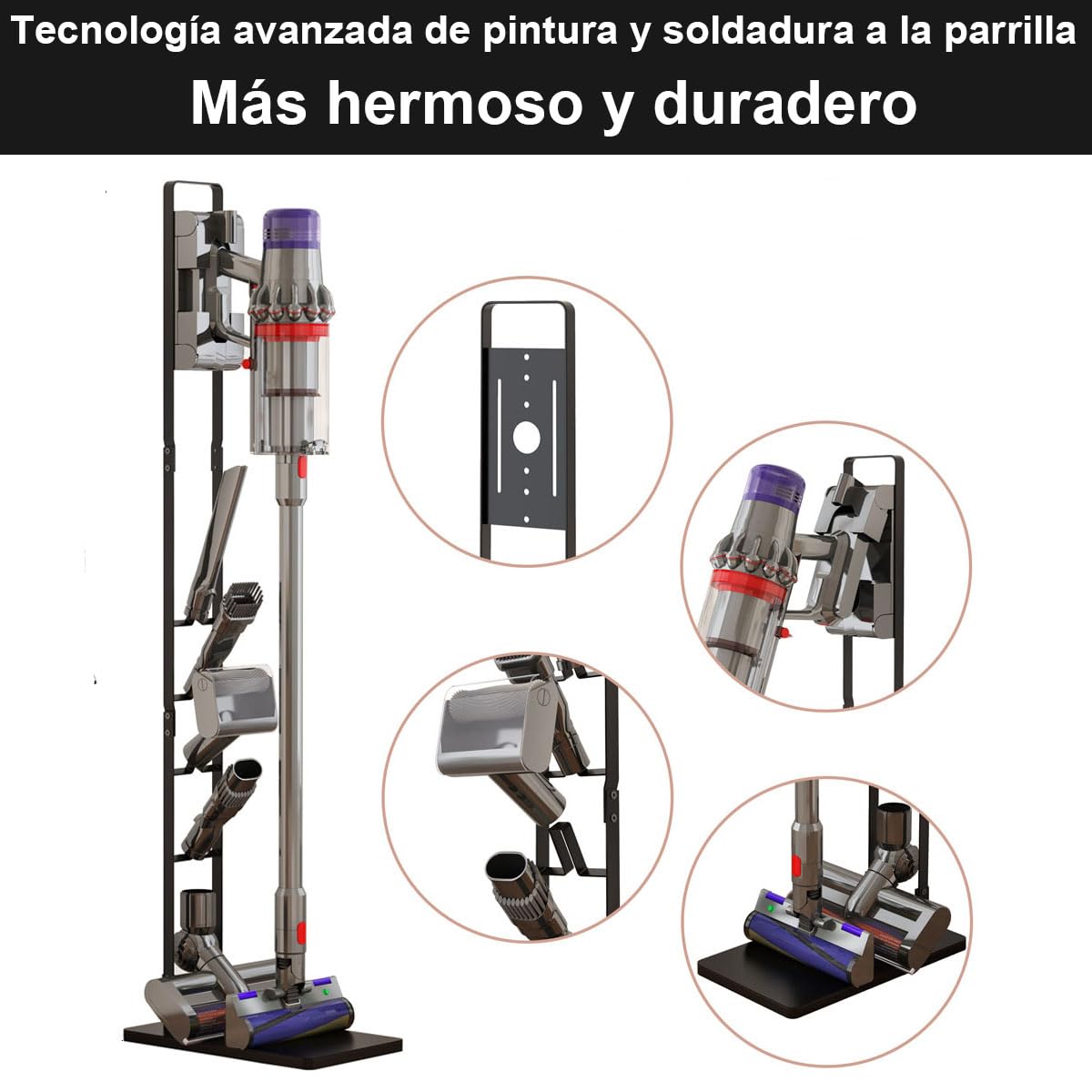 Foho Metal Soporte Organizador Compatible para Dyson V16 Gen5 V15s V15 V12 Slim V11 V10 V8 V7 V6 Aspirador