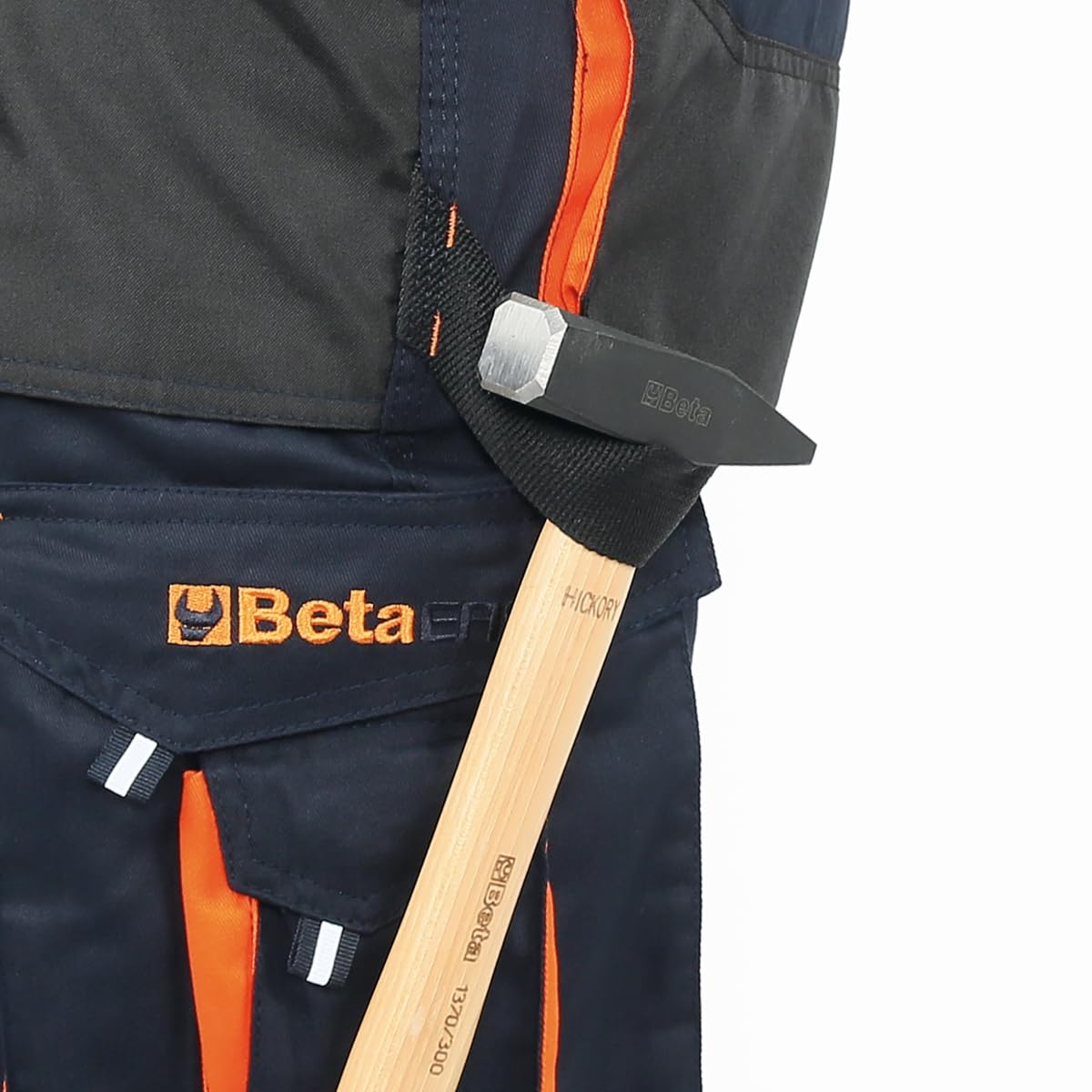 BETA 7860B Talla M - Pantalón de trabajo ligero Beta Easy, en tejido T/C, con bolsillos para piezas pequeñas y cinta para martillos, azul