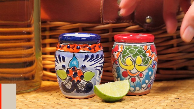 Amazon.com | MEXTEQUIL - Barrel-Shaped Talavera Shot Glasses: Set