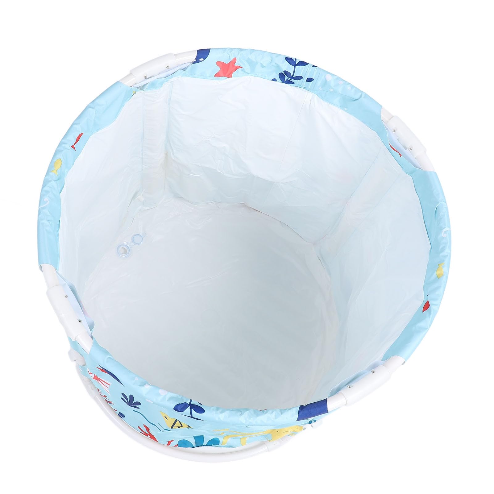 Vasca da Bagno Pieghevole in PVC con Tubo e Cuscino, per Adulti,