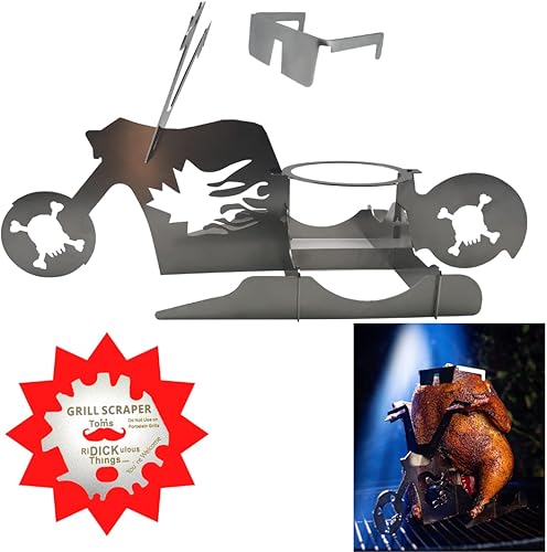 La Canuck. Puesto de pollo a la cerveza. Asador de pollo de cerveza, anaquel de acero inoxidable para asar pollo para barbacoa, parrilla, horno.