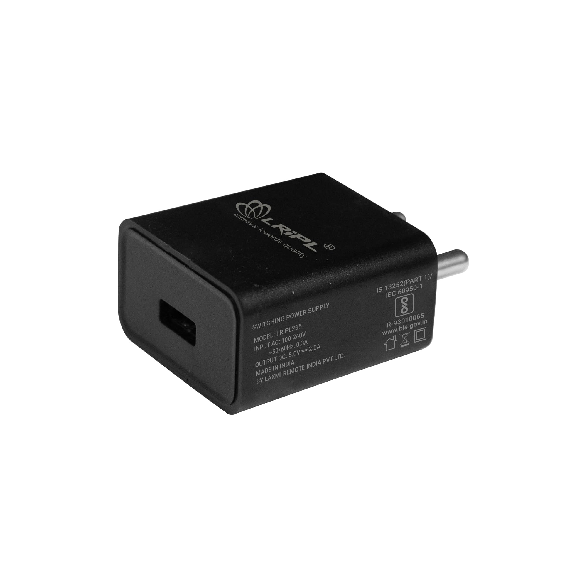 LRIPL 5V 2A Mobile Charger Adapter Wall Charger | USB Power Adaptor | 10 Watt Wall Charger Compatible with Smartphones, Headphones, Speaker and Many Deivces - Bis Certified-image-2