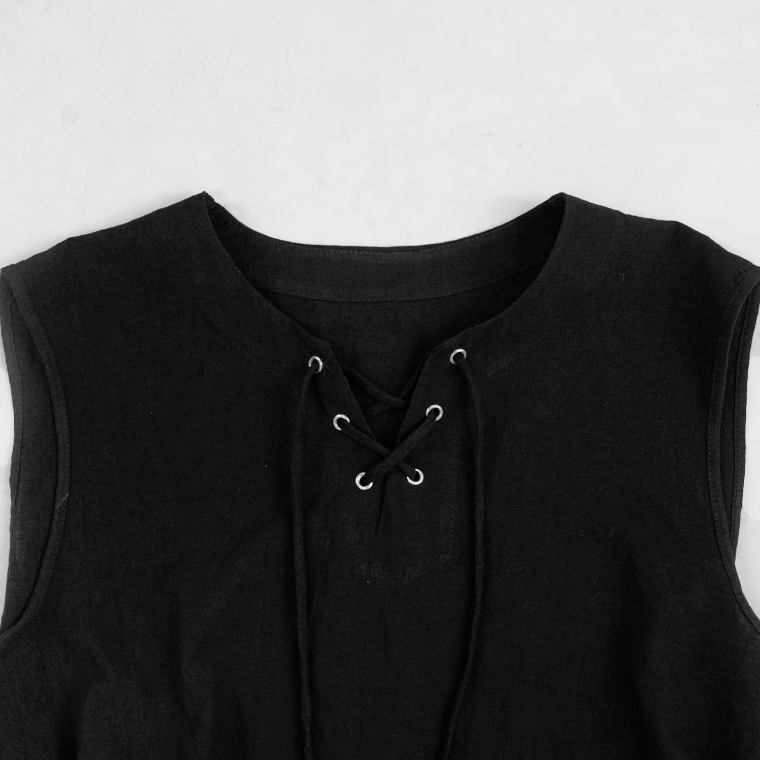 Mens 4 Pcs Pirate Costume Outfit Medieval Renaissance Costume Halloween Viking Costume - Image 4