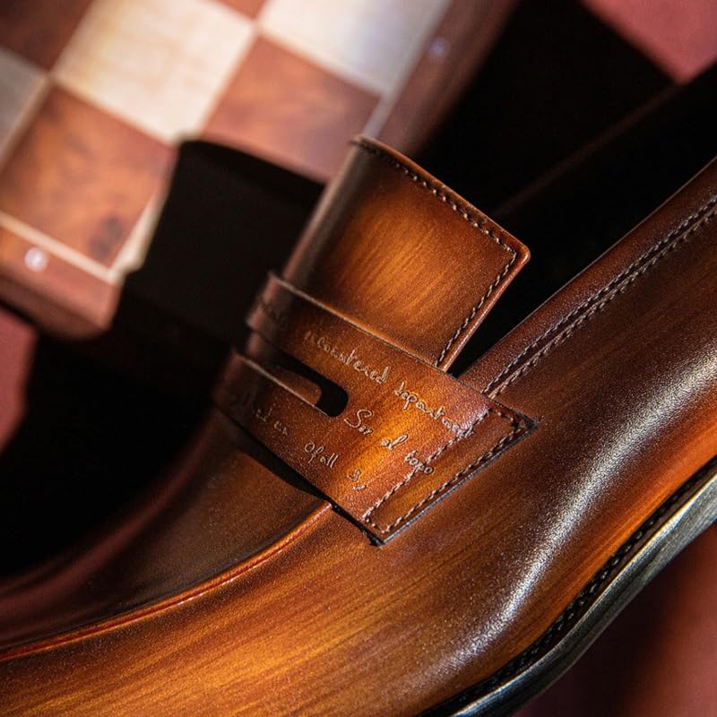 Men's Oxfords Business Dress Shoes Men's Classic Leather Formal Business Oxford Shoes Formal Business Casual Trendy Plaid Upper Tuxedo Shoes Wingtip Lace Up Retro Casual Dress Shoes4