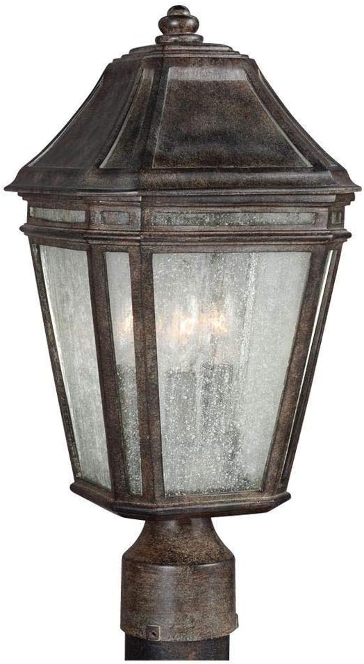 Feiss OL11307WCT Londontowne Marine Grade Outdoor Post Lighting, Bronze, 3-Light (8"W x 17"H) 180watts