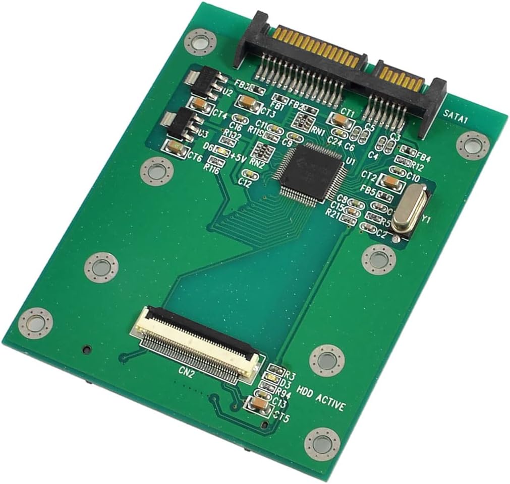 Ruilogod 1.8" ZIF Hard Disk Drive HDD SSD to SATA Adapter Converter w FFC Cable