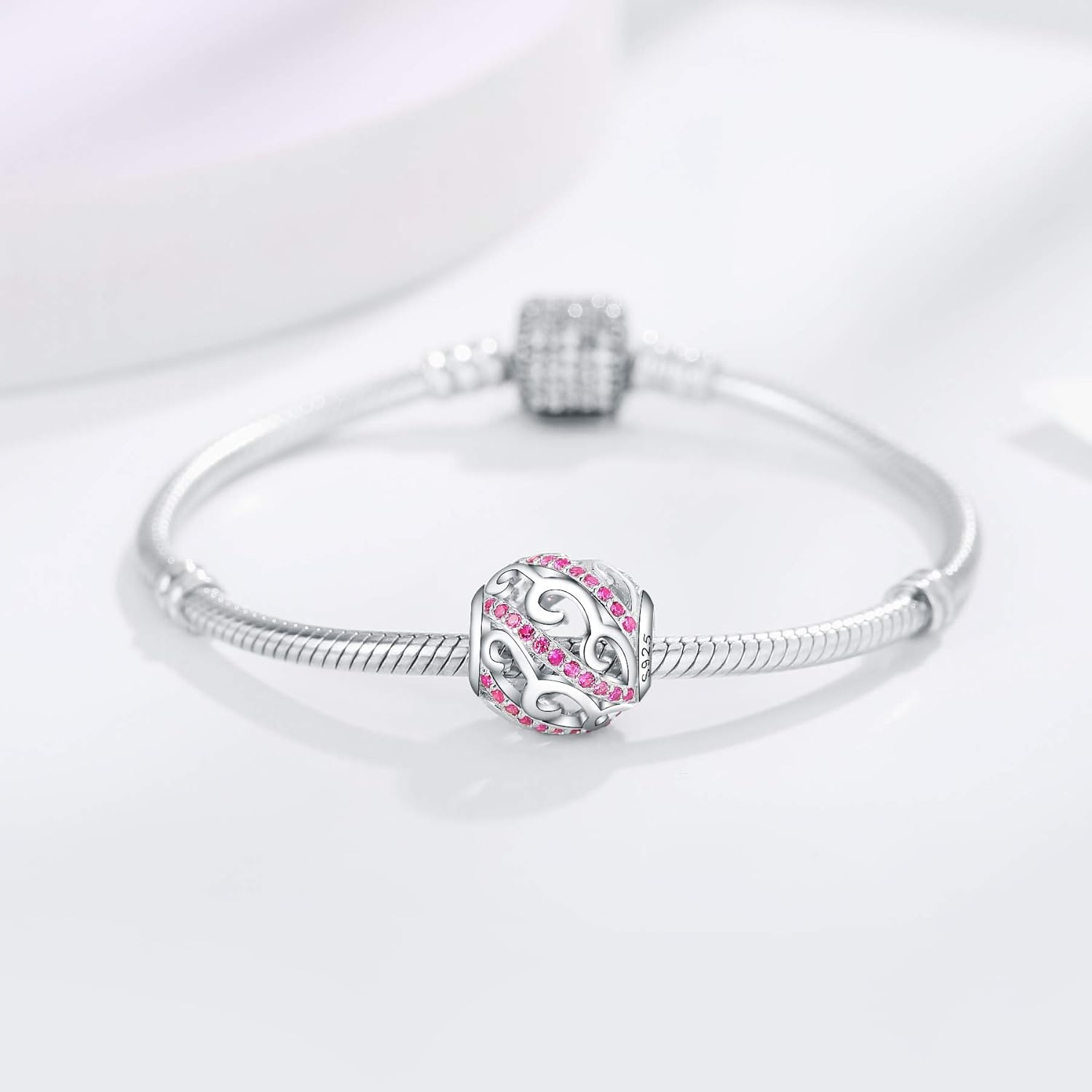 925 Sterling Silver Sunflower Charms Fit Pandora Charms Bracelet Forever In My Heart Fit Wife Mother's Day Christmas Birthday Gift - Image 5