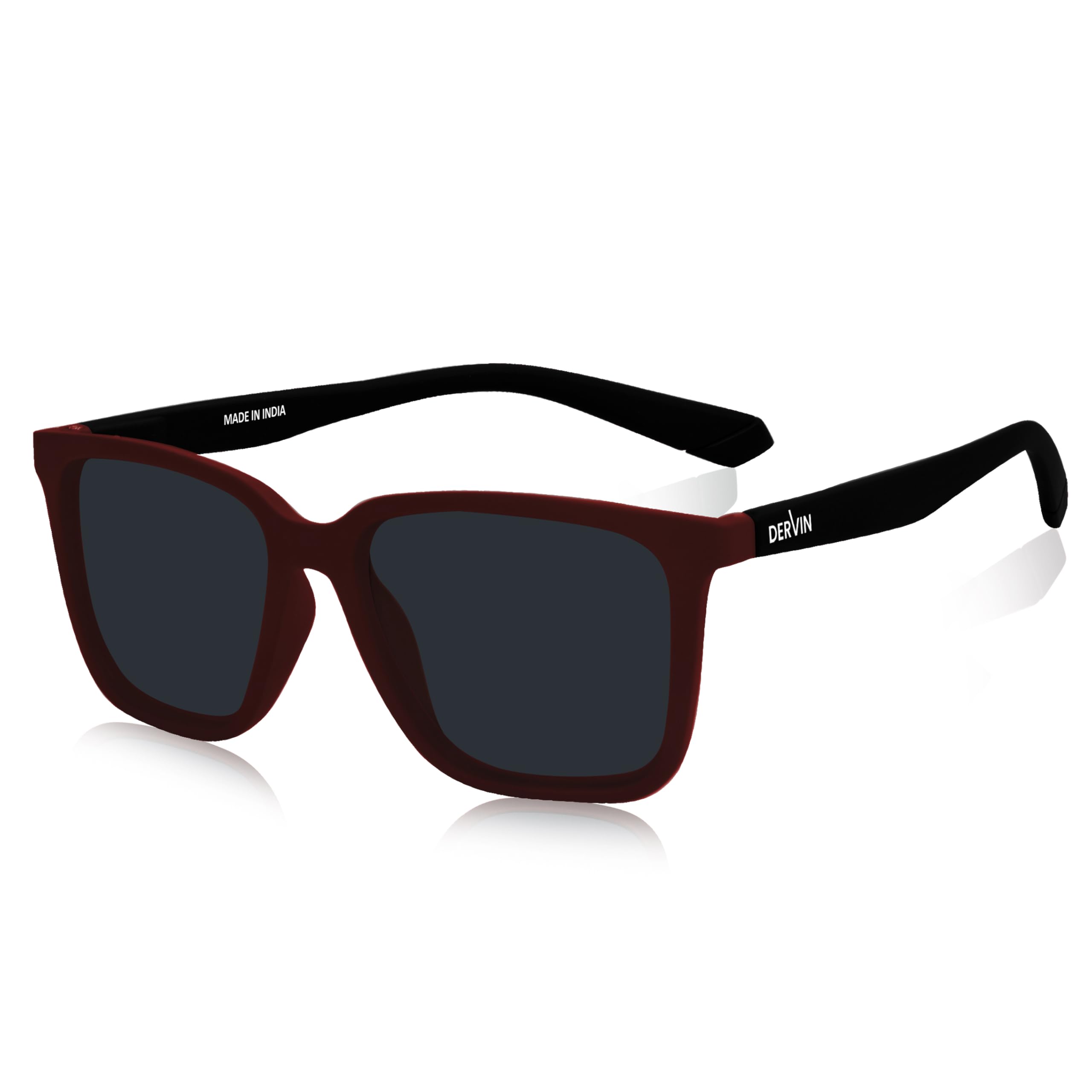 Dervin Gafas de sol cuadradas polarizadas con protección UV para hombre y mujer