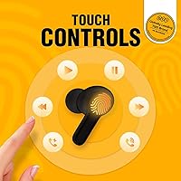 Vista 5 de QCY T13 - Auriculares inalámbricos verdaderos Bluetooth 5.1 con control táctil con funda de carga, auriculares estéreo impermeables, auriculares