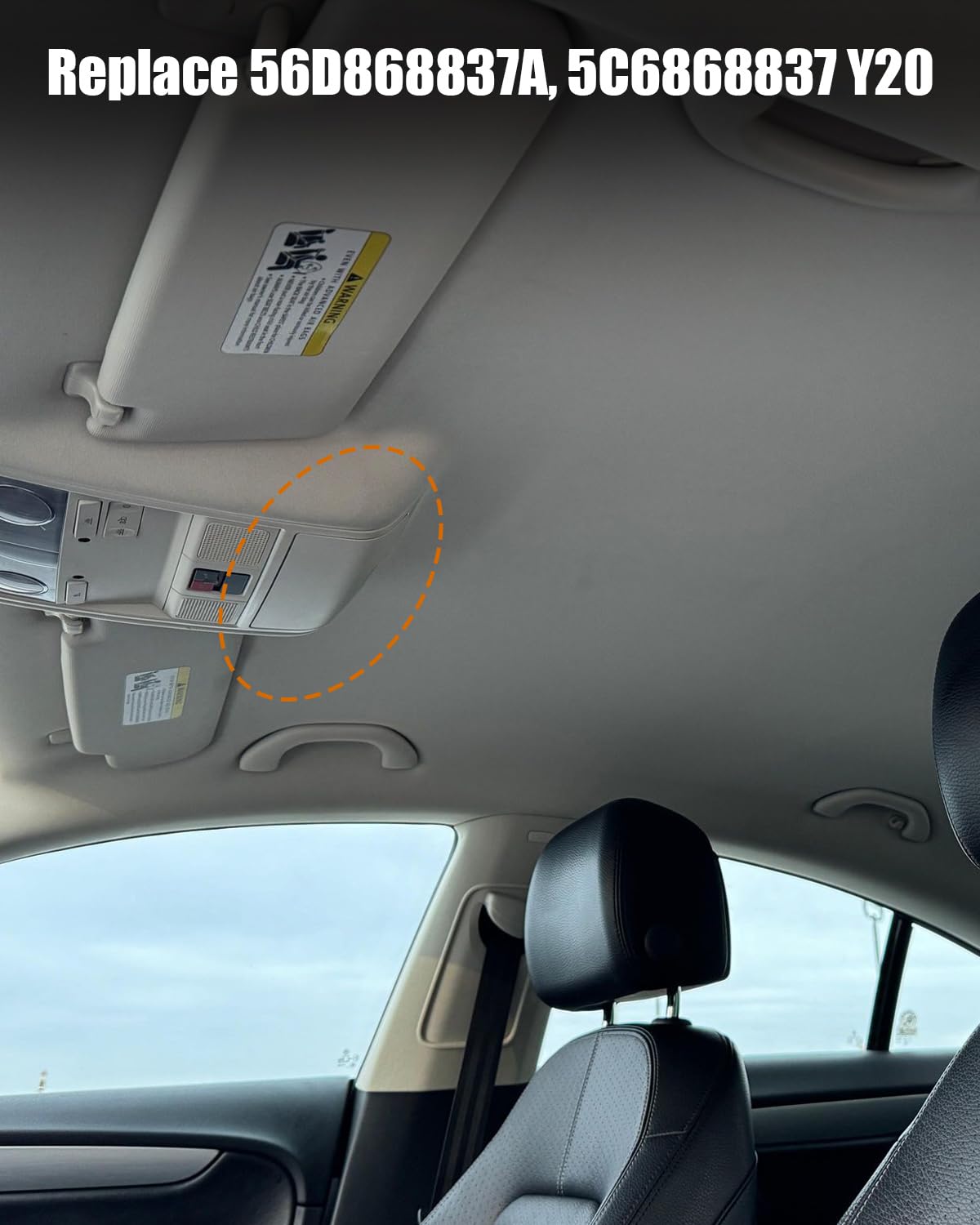 Quealzara Grey Sunglass Box Console Holder For VW Jetta MK6 & Passat B7 – Overhead Glasses Case Replacement