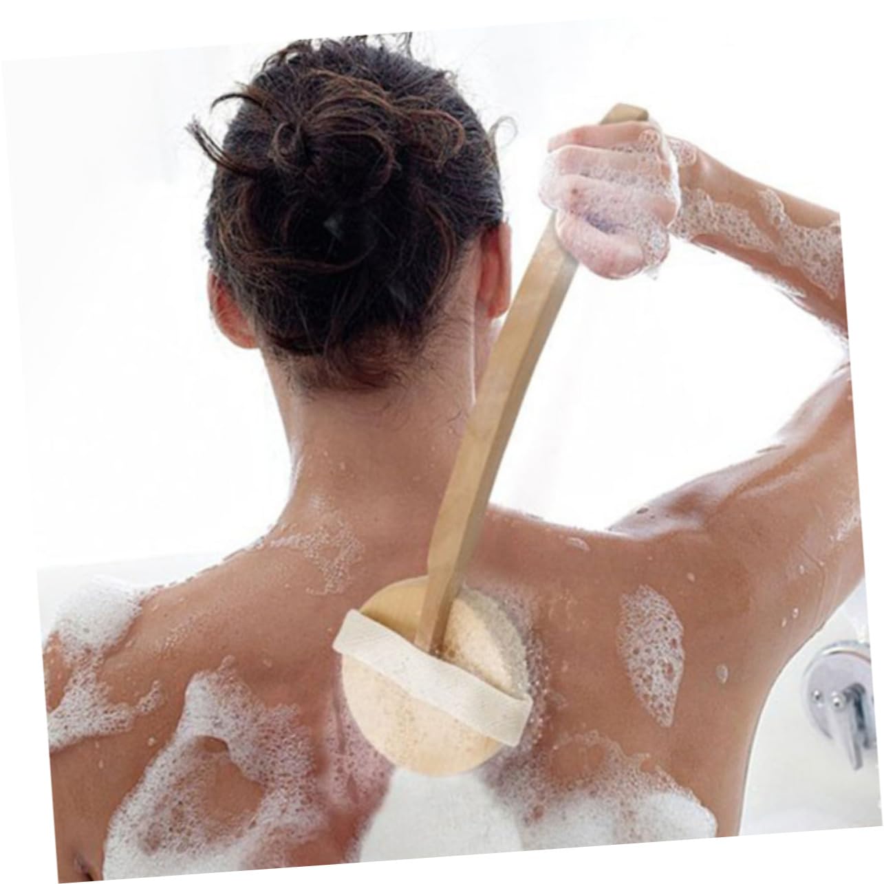 Angoily 2 Piezas Cepillar Cepillo De Masaje Corporal Cepillo Exfoliante Cepillo De Ducha Cepillo De Baño De Cerdas Suaves De Madera