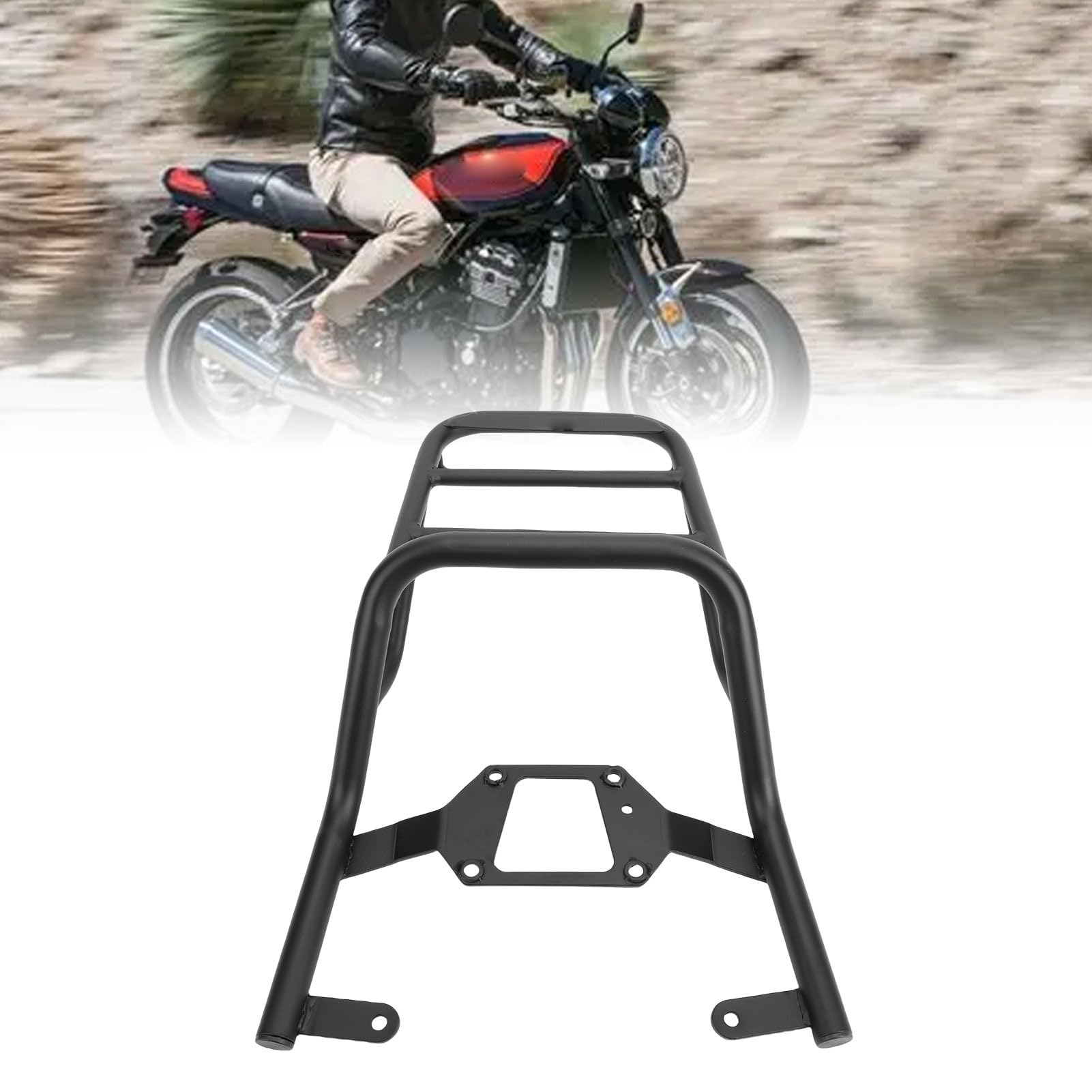 Ausla Porte-Bagages Arrière pour Moto, Support de Boîte à Casque et Porte-Bagages en Fer anodisé Résistant pour Z900 RS 2018-2024