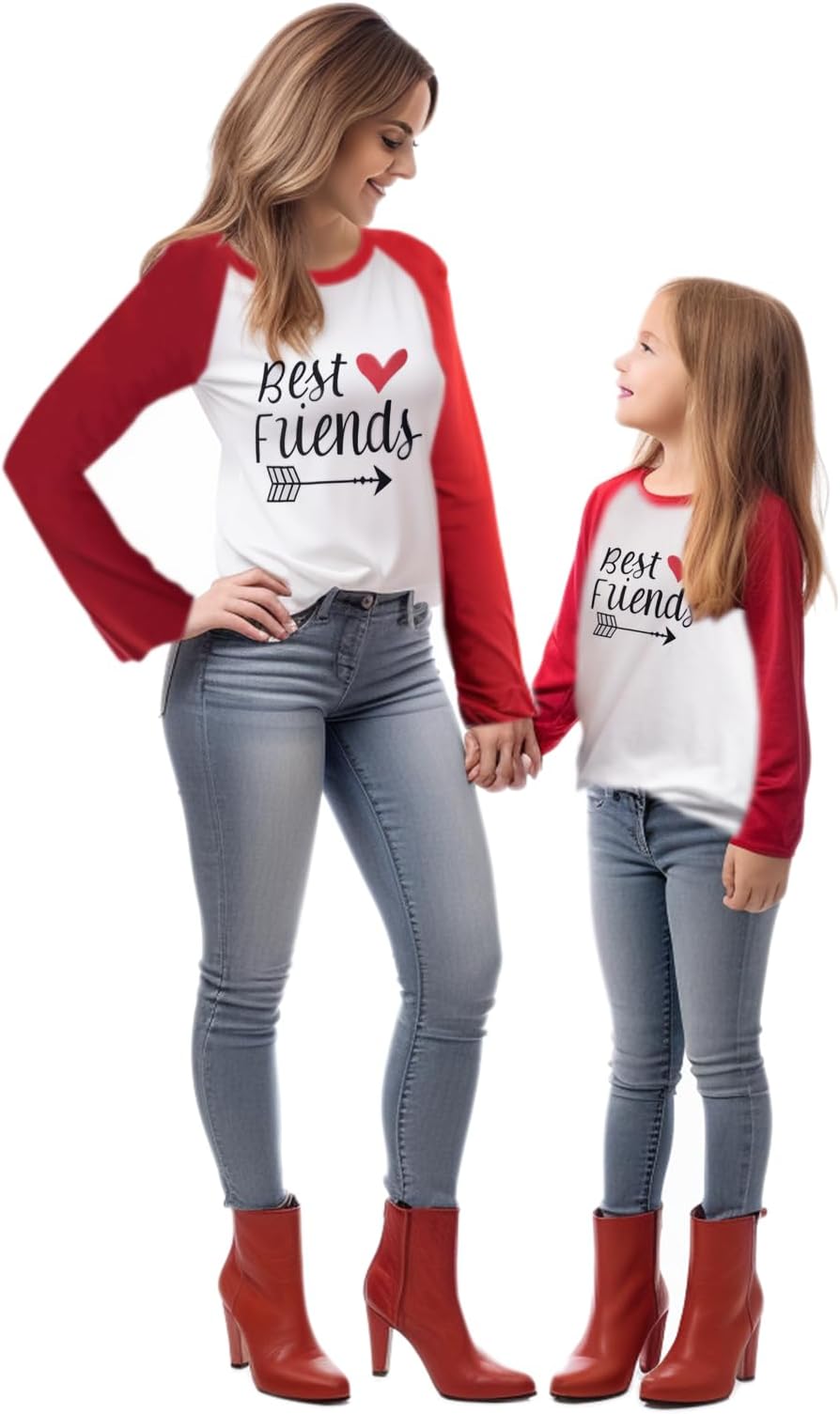 Y&TBABYMommy and Me Matching Outfits Family Matching Letter Print Long Sleeve T-Shirt Clothes Mother Daughter Blouse Tops