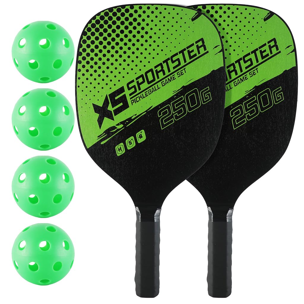 Proberos® Pickleball Paddles Kit with 4 Balls Pickleball Game Set for Kids Adults Outdoor Family Game Kit Gift for Kids (B0CJFJH82S) Amazon Price History, Amazon Price Tracker