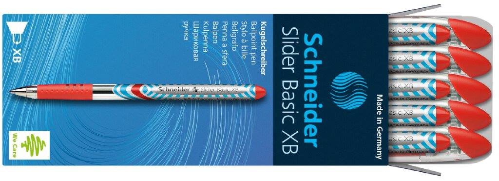 Schneider Stylo à bille Slider XB (boîte de 10) (Rouge)
