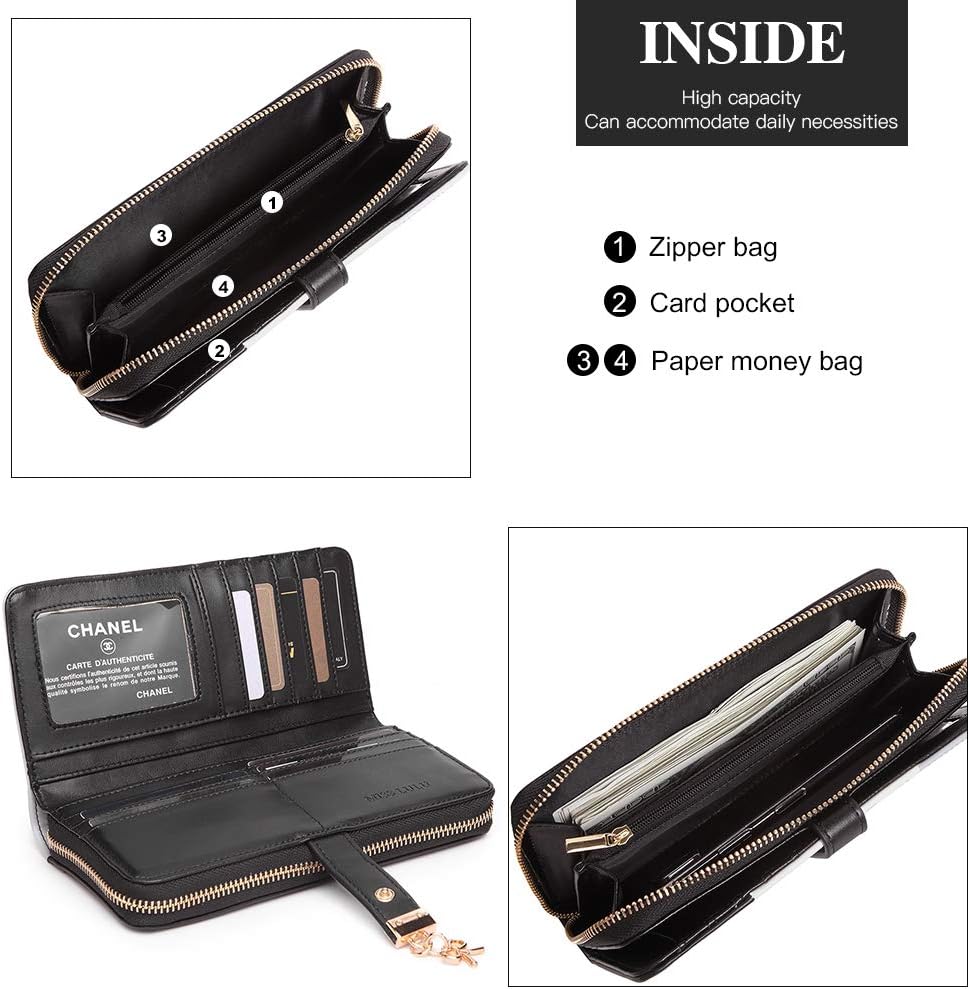 Miss Lulu Look V-Shape Handbag with Purse for Women Shoulder Long Wallet 7 61vUcTR6KjL. AC SL1010