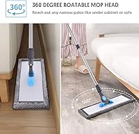 Vista 5 de MANGOTIME Microfiber Dust Mop for Hardwood Floors - Dry Floor Cleaning for Wood, Tile, Vinyl, Laminate - Wet Flat Mop With 4 Washable Reusable Pads