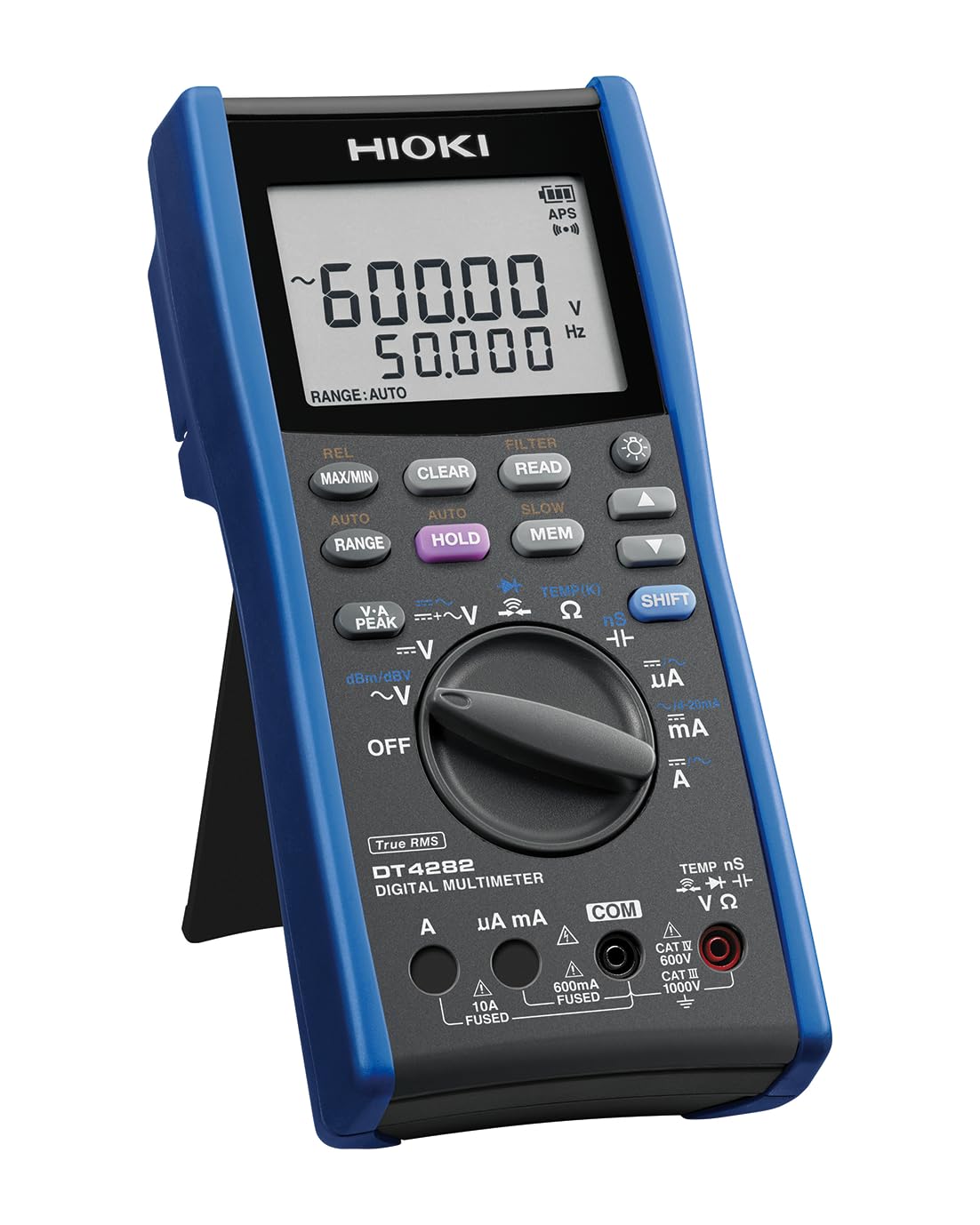 Hioki DT4282 True-RMS multimetro digitale, 1000 V AC/DC, 60.000 unità con ingresso diretto 10 A