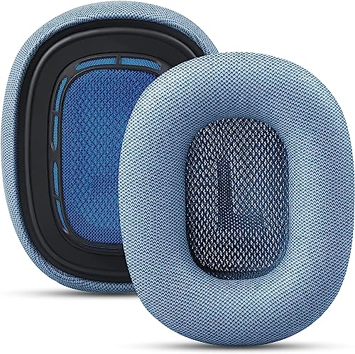 GEVO �C���[�p�b�h �C���[�N�b�V���� �C���[�J�b�v �����p Apple AirPods Max �w�b�h�z���ɑΉ� �݊��� ���b�V�����n&�������[�t�H�[���C���[�N�b�V�����t�� PU���U�[ �ᔽ���f�� (Blue)