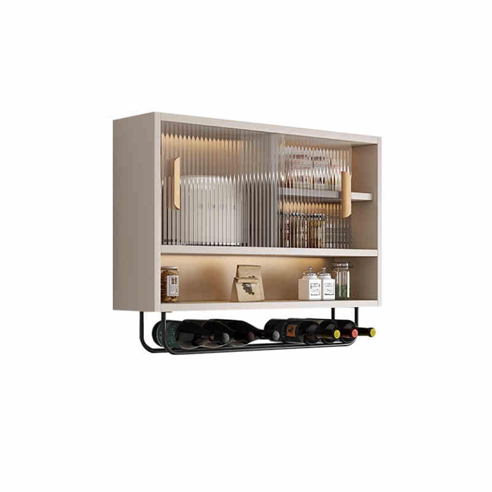 Armoire murale en aluminium pour organiser la cuisine et la salle de bain