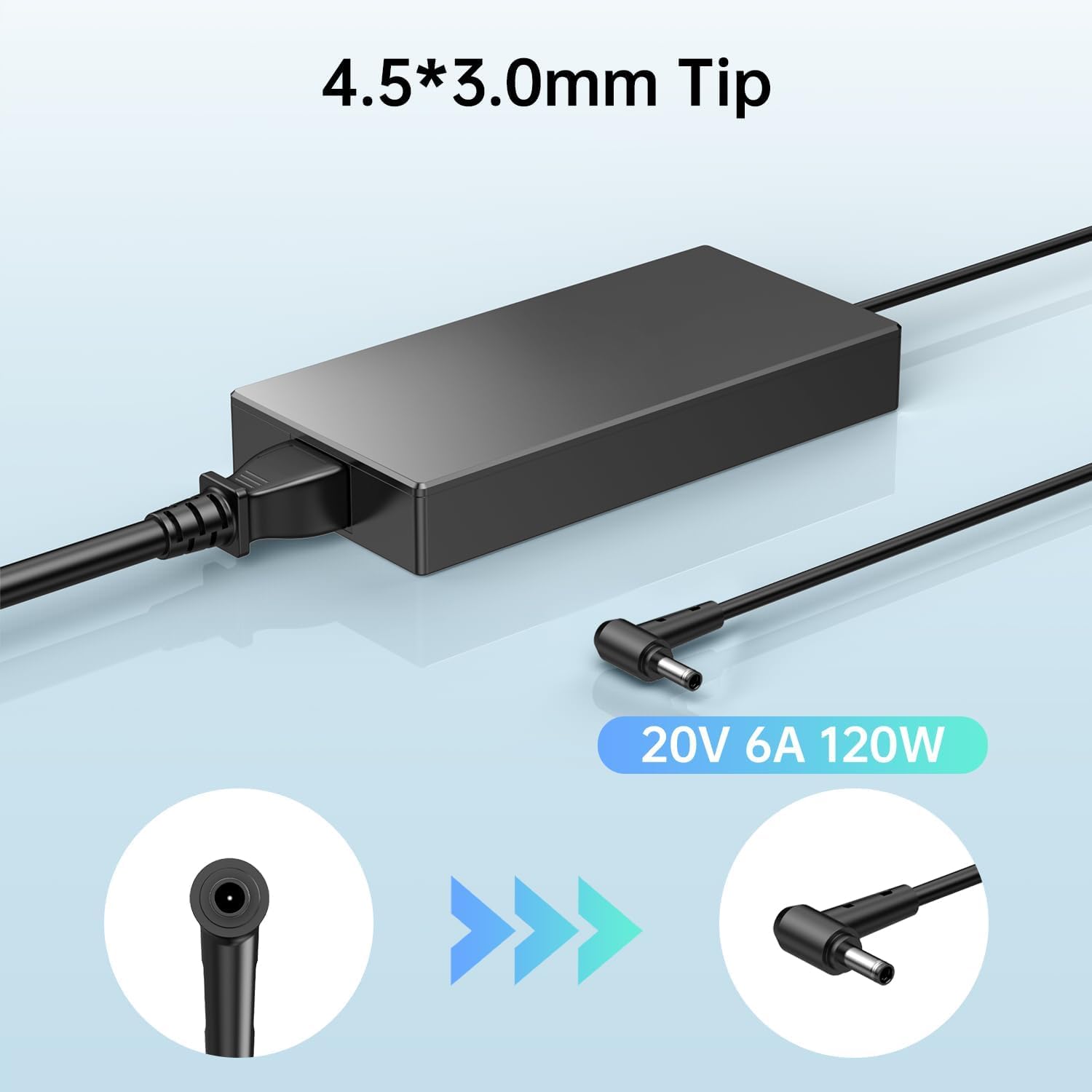 Ładowarka 20 V 6 A 120 W pasuje do Asus Zenbook Flip 15 Q528 Q537 Q538 Q537F Q528E Q538E Q528EH Q538EI Q537FD UX534 UX564 Laptop, zasilacz sieciowy A17-120P2A