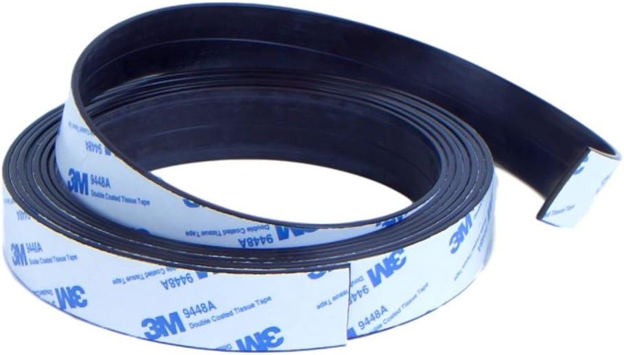 Magnetic Tape Roll, 10-Foot Long, A Strong Flexible Magnet with 3M Adhesive Backing, Comes with A Folding Pair of Scissors, by Ventaja.