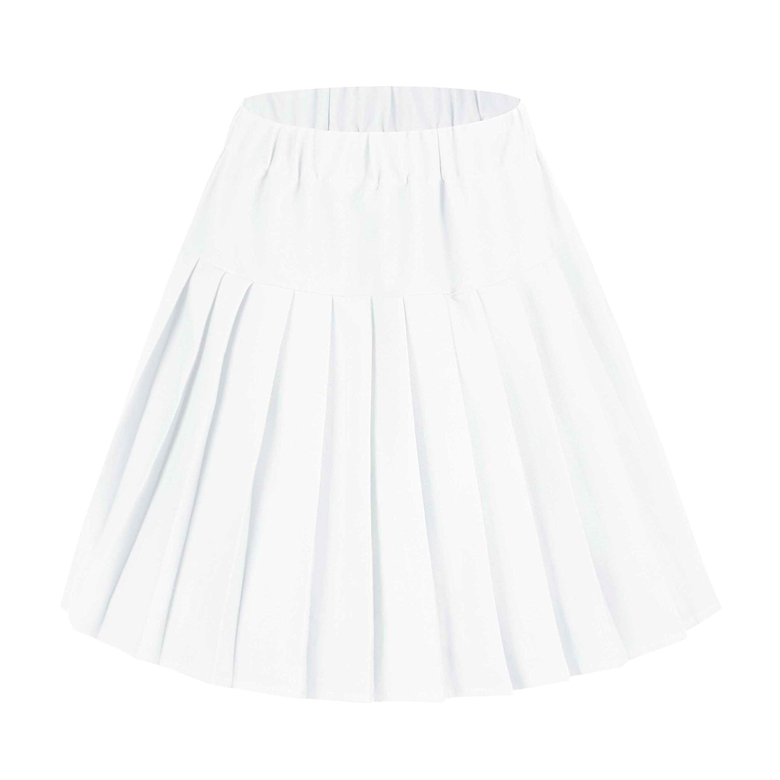 Urban CoCo Women's Elastic Waist Tartan Pleated School Skirt