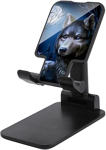 Moon Wolf Soporte para teléfono celular Soporte plegable para teléfono ajustable Accesorios de escritorio