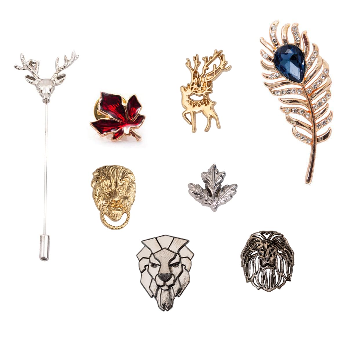 Combo of Vibhavari Men's Brooch/Lapel Pin (Pack of 7)-picture-17
